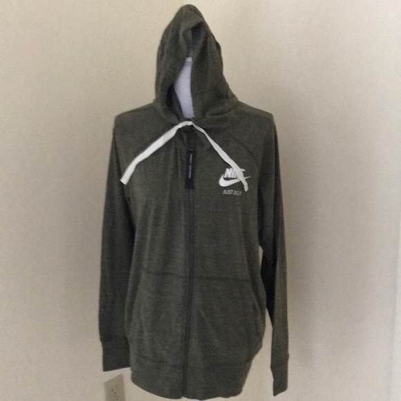 Nike Tops - NWT! Nike women’s 1X moss Green Zippered hoodie